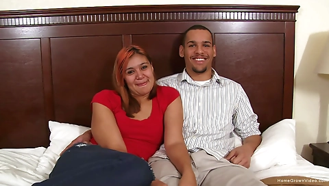 Ebony stepbrother and his ebony stepdaughter enjoy sex