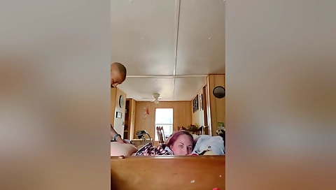 Big cock fucked by a milf in a red hair and deepthroat