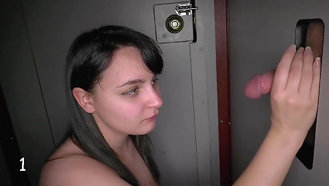 Brunette joins a gangbanged threesome with a guy and a guy