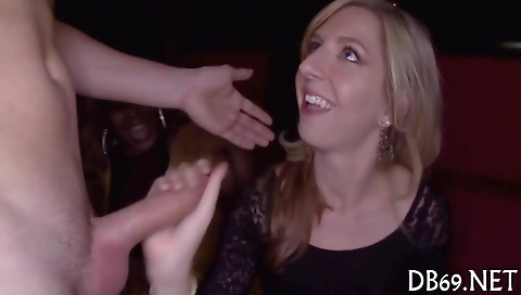 Group sex with a group of blonde and brunette milf