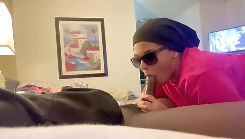 Amateurs wife with huge tits gets her throat banged