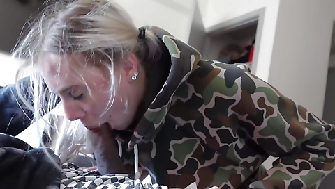 Blonde with big tits and a round ass doing it with stepdad