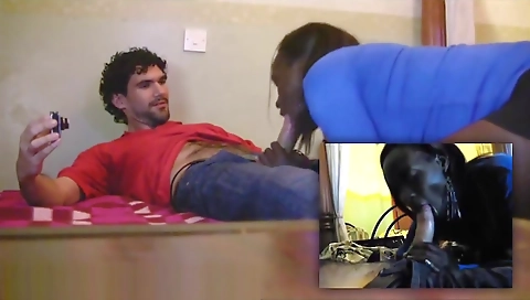 Horny hottie gives her ass to the lustful african