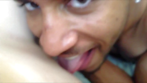 Amateur interracial sex video with a round ass girl