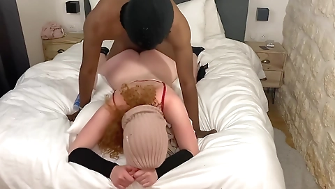 Busty webcam milf sucking big cock before creampie