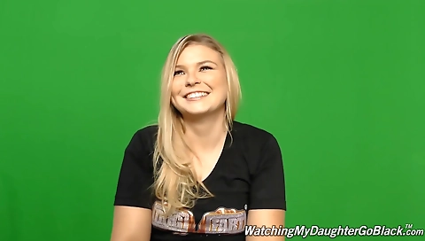 Blonde gets a nice handjob in the morning and a blowjob