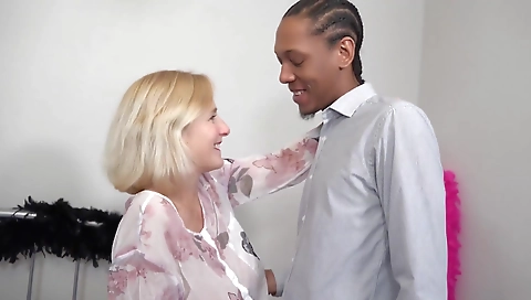 Busty brunette gets fucked in her big boobs and cum in her cunny