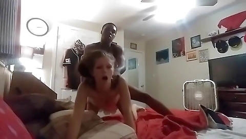 Amatur brunette enjoys her partner's hard cock inside